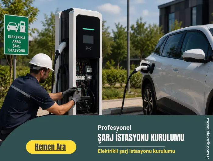 Elektrikli Araç Şarj İstasyonu Kurulumu hizmeti - Masal Elektrik